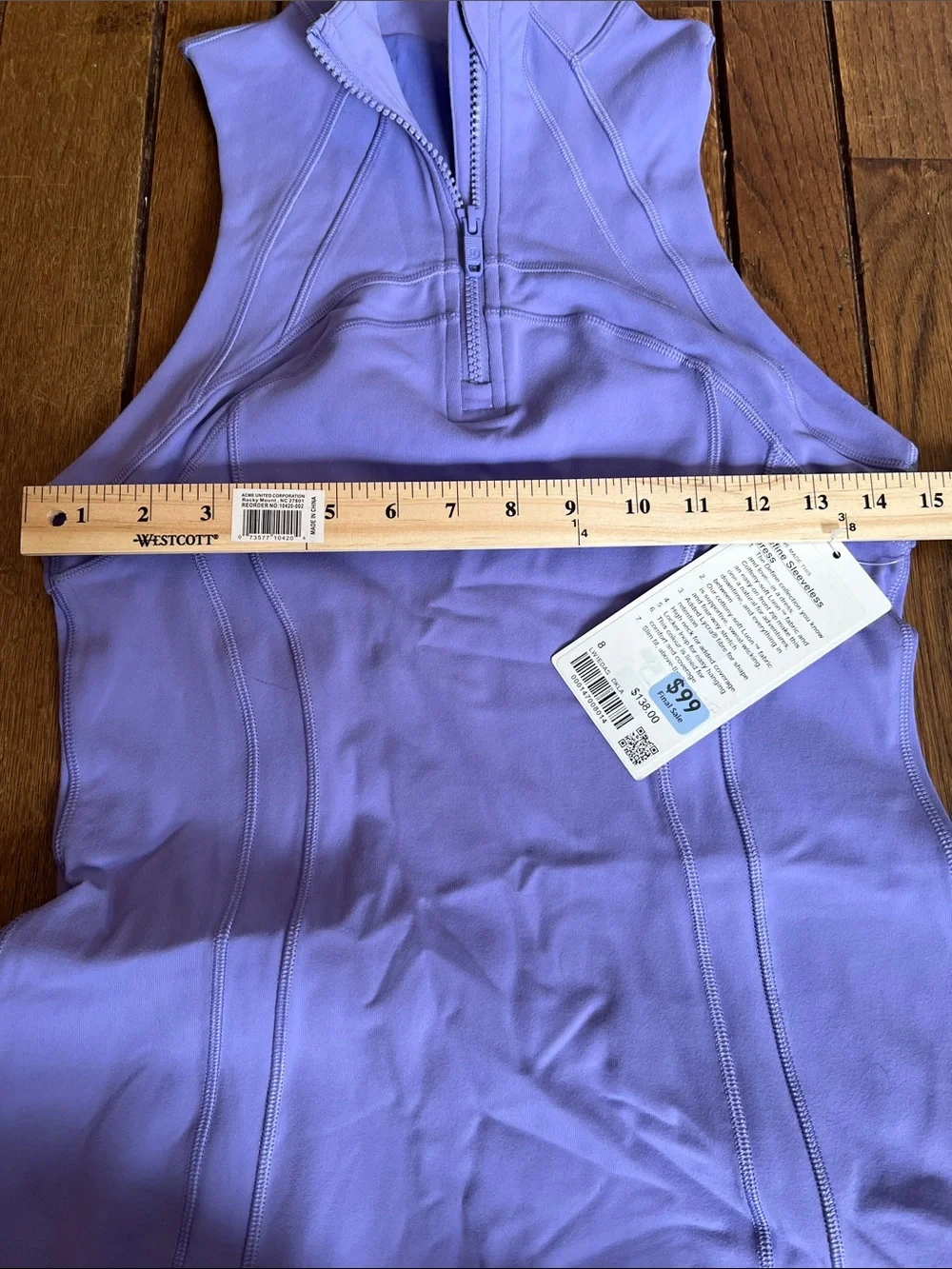 Lululemon Dark Lavender Purple Define Sleeveless Dress Size 8 NWT